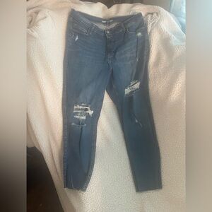 Old Navy Distressed Rockstar Super Skinny Blue Jeans Size 20